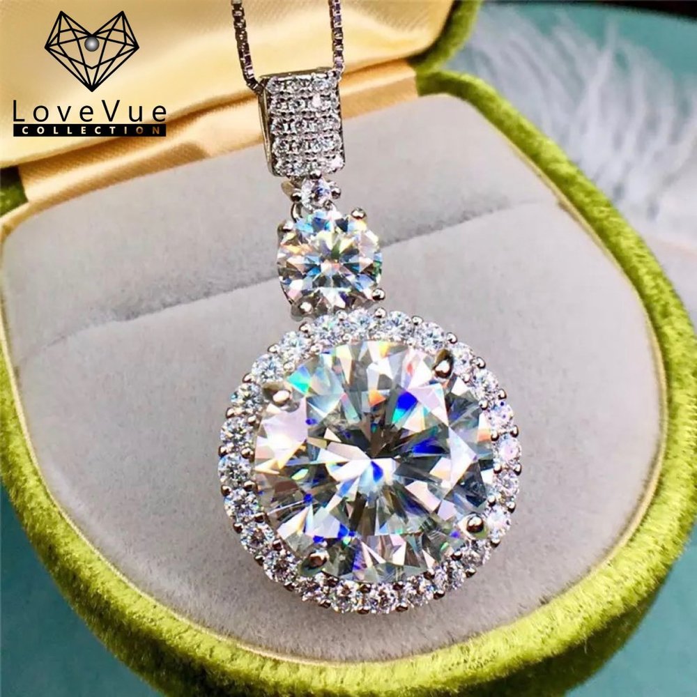 Certified 11ct. t.w. Diamond Necklace 18k White Gold over Italian Silver - Picture 3 of 16